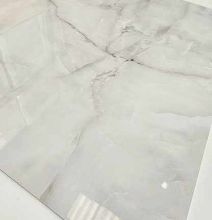 120x120 Onice Bianco Glazed Porcelain Tile | Polished Tile (1ª) - Image 2